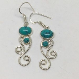 Turquoise Silver Earrings